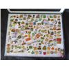 Image 2 : Multiple Collectible Pins: Sports, Food, Places, Cartoons, etc in Display Case 16"L