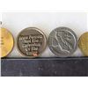 Image 25 : Qty Approx. 35 Medals & Coins: Cities, Alaska Centennial, Souvenirs, etc in Display Case 16"L
