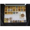 Image 2 : Qty Approx. 35 Medals & Coins: Cities, Alaska Centennial, Souvenirs, etc in Display Case 16"L