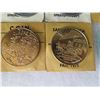 Image 8 : Qty Approx. 35 Medals & Coins: Cities, Alaska Centennial, Souvenirs, etc in Display Case 16"L