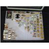 Image 2 : Multiple Collectible Pins: Animals, Disney Characters, Cameras, etc in Display Case 16"L
