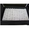 Image 2 : Qty 4 Display Trays Metal Rings w/ Clear Stones, Colored Bands, Stainless Steel Rings, etc