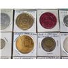 Image 8 : Multiple Medals, Tokens & Coins:  Souvenir Places, Businesses, People, etc in Display 16"L