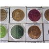 Image 8 : Multiple Medals, Tokens & Coins:  Souvenir Places, Presidents, Businesses, etc in Display 16"L