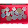 Image 8 : Multiple Tokens & Coins:  Foreign Currency, US Coins, Yen, etc in 9 Section Case 16"L