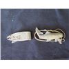 Image 2 : Metal Fish Money Clip Stamped 925 & Fish Brooch Signed Courtney