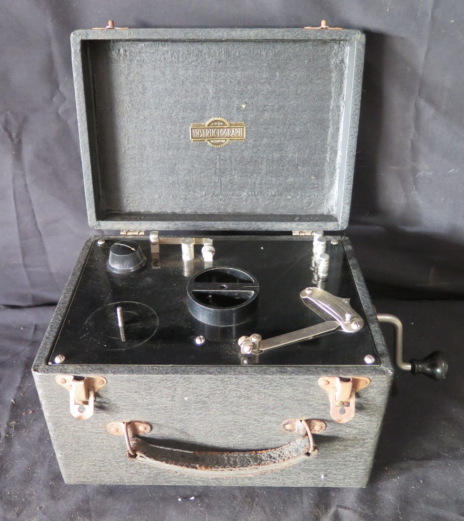 Vintage Morse Code Instructograph Instructor Crank Telegraph Training ...