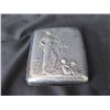 Image 2 : Metal Cigarette Case w/ Etched Design, Metal Clip & Lighter Holder by E. Dropsy