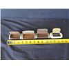 Image 8 : Qty 4 Carved Wooden La Jurassienne French Snuff Boxes Approx. 3.5"L