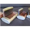 Image 8 : Qty 4 Carved Wooden La Jurassienne French Snuff Boxes Approx. 3.5"L