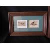 Image 2 : Qty 6 Small Wood Framed Artwork Stamps w/ Fly Fishing Hooks & Signed Dusty Miller