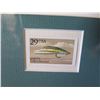 Image 8 : Qty 6 Small Wood Framed Artwork Stamps w/ Fly Fishing Hooks & Signed Dusty Miller