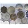 Image 23 : Multiple Coins & Medals: Places, Fare Tokens, Business, etc in Display Case 16"L