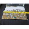 Image 26 : Multiple Coins & Medals: Places, Fare Tokens, Business, etc in Display Case 16"L