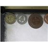 Image 3 : Multiple Coins & Medals: Places, Fare Tokens, Business, etc in Display Case 16"L