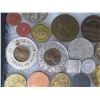 Image 8 : Multiple Coins & Medals: Places, Fare Tokens, Business, etc in Display Case 16"L