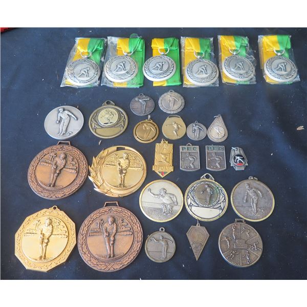 Multiple Medals & Pendants: Sports, Petanque, PEC, UFOLEP, etc