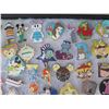 Image 8 : Multiple Collectible Pins: Muppets, Disney, Animals, Fruit, etc in Display Case 16"L