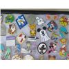 Image 8 : Multiple Collectible Pins: Cartoons, Disney, Animals, Trading, etc in Display Case 16"L