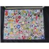 Image 2 : Multiple Collectible Pins: Cartoons, Disney, Animals, Pennants, etc in Display Case 16"L