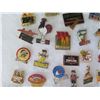 Image 8 : Multiple Collectible Pins: Places, Sports, Business, Cars, etc in Display Case 16"L