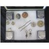 Image 2 : Multiple Medals & Pendants: Sports, Petanque, Girl Key Chains,  etc in Display Case 16"L
