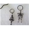 Image 8 : Multiple Medals & Pendants: Sports, Petanque, Girl Key Chains,  etc in Display Case 16"L