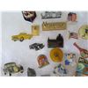 Image 8 : Multiple Collectible Pins: Places, Sports, Animals, Flags, etc in Display Case 16"L