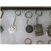 Image 8 : Multiple Key Chains: Du Mans, Business, Nautical, Food, etc in Display Case 16"L