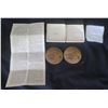 Image 1 : Qty 2 Aloha State 1959 Medals Marked Bronze w/ Documentation