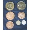 Image 1 : Qty 7 Medals & Coins: Jacques Cousteau, Jean Moulin, etc - Some Marked