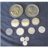 Image 1 : Qty 12 Medals & Coins: Jacques Cousteau, Jean Moulin, Francs, etc
