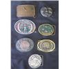 Image 1 : Qty 7 Belt Buckles: Colorado, Saint Christopher, Hawaii, Texas, etc