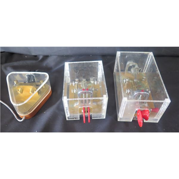 Qty 3 Vibroplex Morse Code Keys