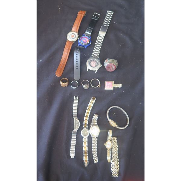 Multiple Jewelry Items: Watches, Rings, Cufflink, etc
