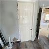 Image 1 : SOLID WOOD POCKET DOOR POSSIBLY NO FRAME DOOR APPROX 29.25" X 95.25" SEE PHOTOS ITEMS WILL BE REMOVE