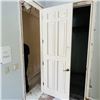 Image 1 : SOLID WOOD  DOOR WITH FRAME DOOR APPROX 30." X 95." SEE PHOTOS ITEMS WILL BE REMOVED AND READY FOR P