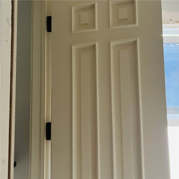 SOLID WOOD  DOOR WITH FRAME DOOR APPROX 26.25" X 95." SEE PHOTOS ITEMS WILL BE REMOVED AND READY FOR