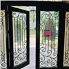 Image 9 : PGT IMPACT  GRAND ENTRANCE DOOR SET / ARCH INCREDIBLE DOOR SET WITH METAL SCROLL WORK HEAVY DUTY DOO