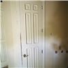 Image 1 : SOLID WOOD  DOUBLE DOOR WITH FRAME DOOR APPROX 50.25" X 95." SEE PHOTOS ITEMS WILL BE REMOVED AND RE