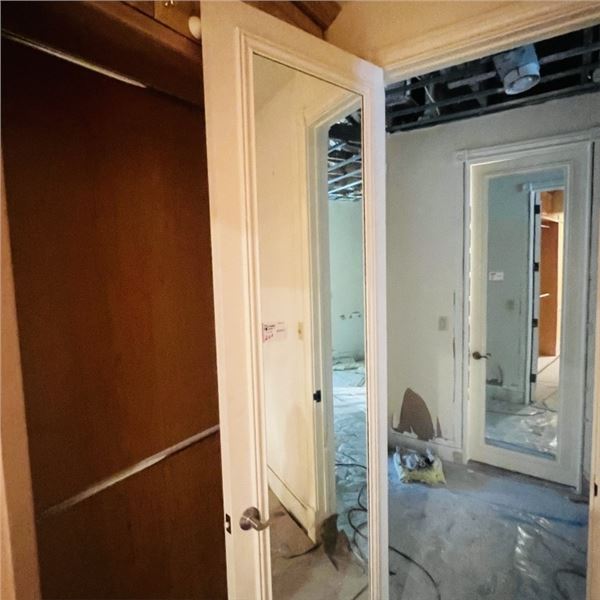 SOLID WOOD  DOOR WITH FRAME MIRRORED DOOR APPROX 29.5  X 95.  SEE PHOTOS ITEMS WILL BE REMOVED AND R