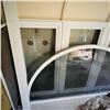 Image 1 : PGT IMPACT TRIPLE WINDOW WITH ARCH TOP WINDOW APPROX 48.25" X 71.25"  THREE WINDOWS 2 OPEN ON MIDDLE