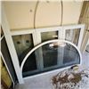 Image 2 : PGT IMPACT TRIPLE WINDOW WITH ARCH TOP WINDOW APPROX 48.25" X 71.25"  THREE WINDOWS 2 OPEN ON MIDDLE