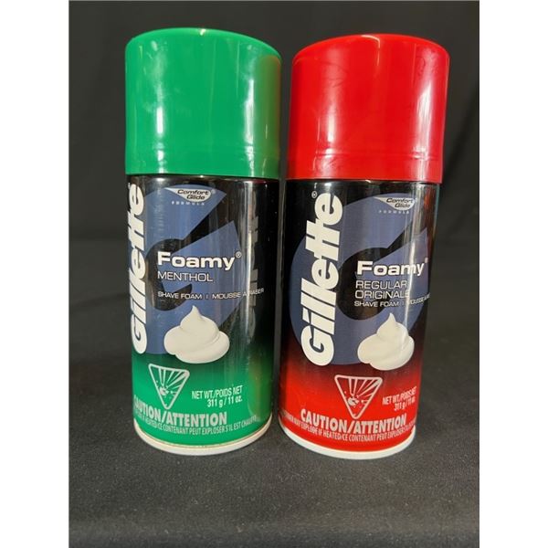 23X GILLETTE SHAVE FOAM 11 OZ- 18 GREEN AND 5 RED