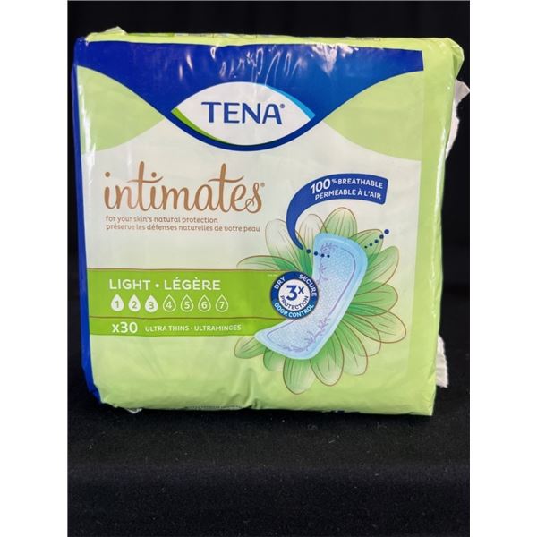 12X TENA INTIMATES LIGHT- 30 ULTRA THIN