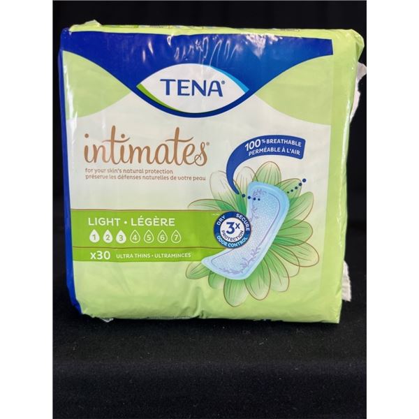 12X TENA INTIMATES LIGHT- 30 ULTRA THIN