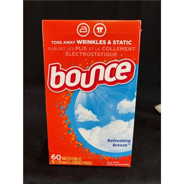 10X BOUCE 60 DRYER SHEETS REFRESHING BREEZE