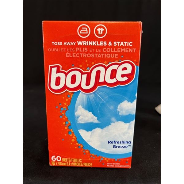 10X BOUCE 60 DRYER SHEETS REFRESHING BREEZE