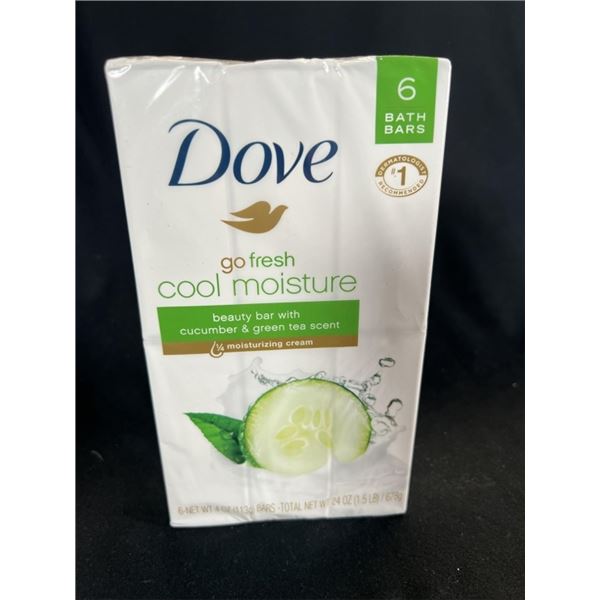 11X DOVE BODY SOAP 6 BARS 22.5 OZ COOL MOISTURE