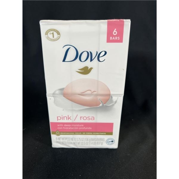 9X DOVE BODY SOAP 6 BARS 22.5 OZ  PINK